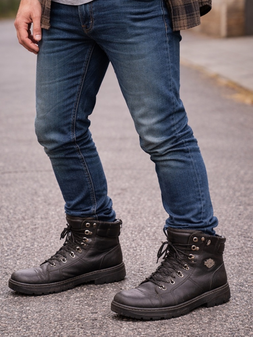 Harley-Davidson Leather Motorcycle Boots – Black – Men’s Size 9
